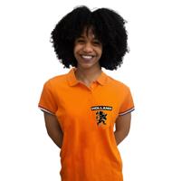 Oranje supporter poloshirt voor dames - oranje - Holland Leeuw - Koningsdag / EK WK