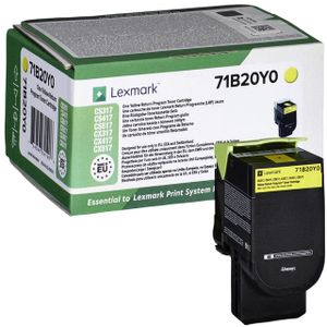 Lexmark 71B20Y0 tonercartridge 1 stuk(s) Origineel Geel