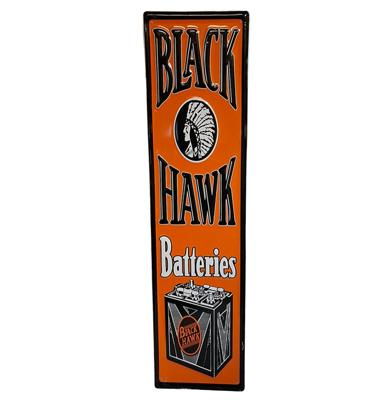Black Hawk Batteries Stalen Bord Met Relief - 78 x 19cm