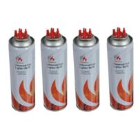 Flame Classics Aanstekergas - 4x - 250 ml - aanstekervulling - butaan gas