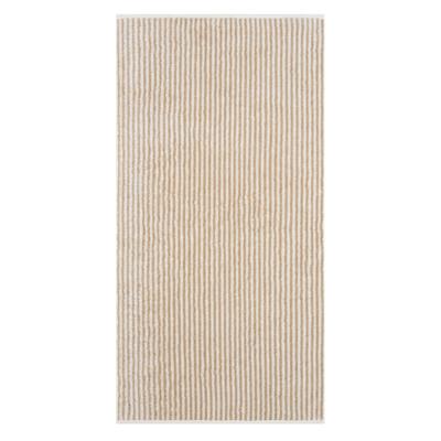 Cawö Cawö Two-Tone Stripe Handdoek 50x100 natur