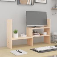 VidaXL Monitorstandaard (39-72)x17x43 cm massief grenenhout VidaXL Monitorstandaard (39-72)x17x43 cm massief grenenhout