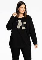 Yoek Sweater strass POODLE | Zwart | Maat 58/60