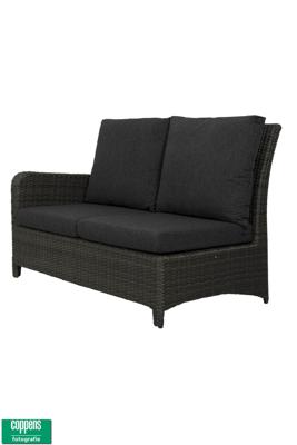 Qopps Aruba 2-zits arm rechts Antraciet