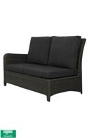 Qopps Aruba 2-zits arm rechts Antraciet