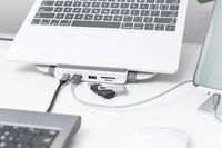 Digitus DA-90408 laptop dock & poortreplicator Bedraad USB 3.2 Gen 1 (3.1 Gen 1) Type-C Aluminium - thumbnail