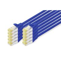 Digitus DK-1644-A-010-B-10 RJ45 Netwerkkabel, patchkabel CAT 6A S/FTP 1.00 m Blauw 1 stuk(s) - thumbnail