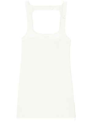 Courrèges robe courte Re-Edition à effet vinyle - Blanc