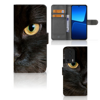 Xiaomi 13 Lite Telefoonhoesje met Pasjes Zwarte Kat