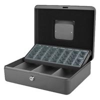 Geldkist Pavo met muntsorteerbak 300x240x90mm grijs