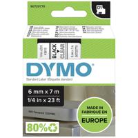 Labeltape DYMO D1 43610 Tapekleur: Transparant Tekstkleur:Zwart 6 mm 7 m