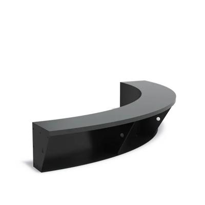 Keerwand + zitrand aluminium 200 x 40 cm binnenbocht