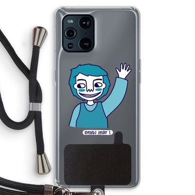Zwaai: Oppo Find X3 Pro Transparant Hoesje met koord