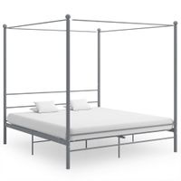 Hemelbedframe metaal grijs 180x200 cm - thumbnail