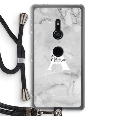 Ivory Marble: Sony Xperia XZ2 Transparant Hoesje met koord