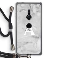 Ivory Marble: Sony Xperia XZ2 Transparant Hoesje met koord