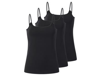 esmara Set van 3 dames spaghettitops (Zwart, M (40/42)) esmara Set van 3 dames spaghettitops (Zwart, M (40/42))