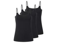 esmara Set van 3 dames spaghettitops (Zwart, L (44/46))
