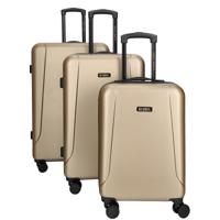 Enrico Benetti Edmonton Kofferset driedelig-Champagne