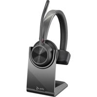 HP Poly Voyager 4310 UC Mono On Ear headset Computer Bluetooth Mono Zwart Noise Cancelling Volumeregeling, Incl. oplaad- en dockingstation