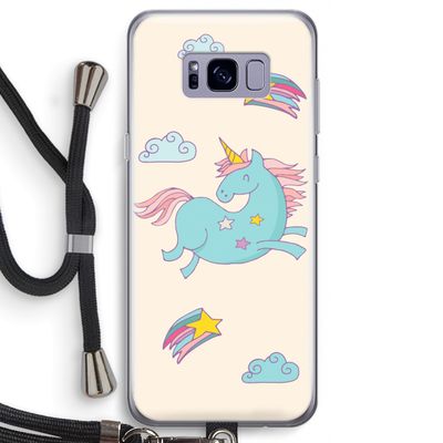 Vliegende eenhoorn: Samsung Galaxy S8 Transparant Hoesje met koord