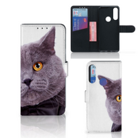 Alcatel 1S 2020 Telefoonhoesje met Pasjes Kat - thumbnail