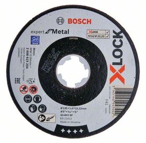 Bosch Accessoires X-LOCK Slijpschijf Expert for Metal 125x1.6x22.23mm, recht - 1 stuk(s) - 2608619254