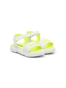 MSGM Kids sandales en cuir à attaches scratch - Jaune