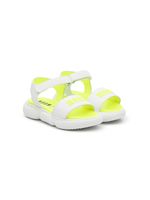 MSGM Kids sandales en cuir à attaches scratch - Jaune