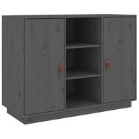 vidaXL Dressoir 100x40x75 cm massief grenenhout grijs