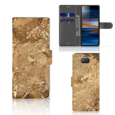Sony Xperia 10 | Bookcase | Marmer Creme