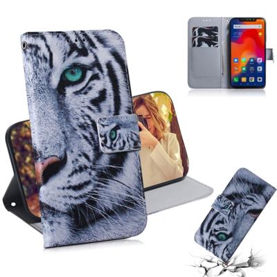 Tiger patroon gekleurde tekening horizontale Flip lederen case voor Xiaomi Redmi opmerking 6/Redmi opmerking 6 Pro met houder & card slots & portemon