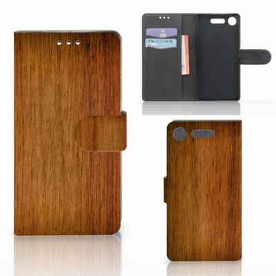 Sony Xperia XZ1 | Book Style Case | Donker Hout