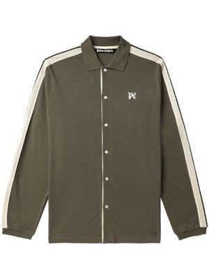 Palm Angels polo à motif monogrammé brodé - Marron