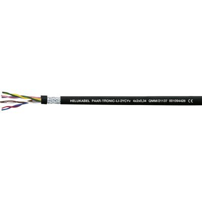 Helukabel 21137-500 Datakabel Li-2YCYv 4 x 2 x 0.34 mm² Zwart 500 m