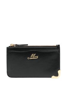 Marni pochette en cuir à logo embossé - Noir