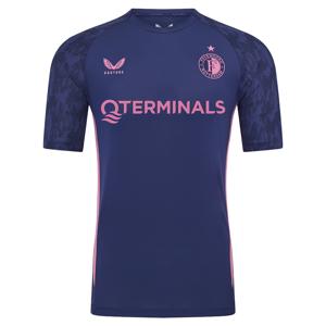Castore Feyenoord Trainingsshirt 2025-2026 Kids Donkerblauw Roze