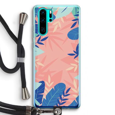 Tropisch: Huawei P30 Pro Transparant Hoesje met koord