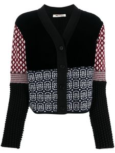 Ports 1961 cardigan en maille intarsia - Noir