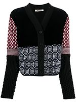 Ports 1961 cardigan en maille intarsia - Noir - thumbnail