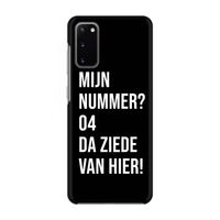 Da ziede van hier - Zwart: Volledig geprint Samsung Galaxy S20 Hoesje