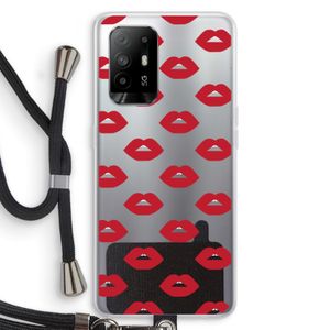Lips: Oppo A94 5G Transparant Hoesje met koord