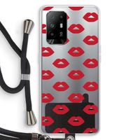 Lips: Oppo A94 5G Transparant Hoesje met koord