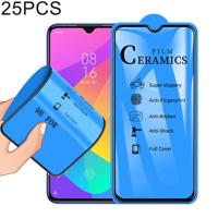 25 stuks 2.5 D volledige lijm volledige cover keramiek film voor Xiaomi mi a3/mi CC9e