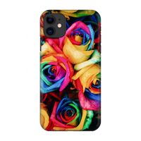 Neon bloemen: Volledig geprint iPhone 11 Hoesje