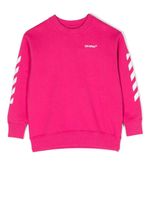 Off-White Kids sweat en coton à logo Arrows - Rose