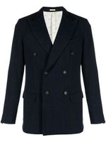 Massimo Alba Monster double-breasted wool blazer - Bleu - thumbnail