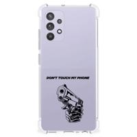 Samsung Galaxy A32 4G | A32 5G Enterprise Editie Anti Shock Case Gun Don't Touch My Phone Samsung Galaxy A32 4G | A32 5G Enterprise Editie Anti Shock Case Gun Don't Touch My Phone