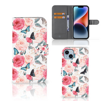 iPhone 15 Plus Hoesje Butterfly Roses - thumbnail