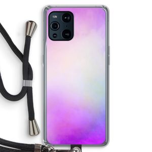 Clouds pastel: Oppo Find X3 Pro Transparant Hoesje met koord